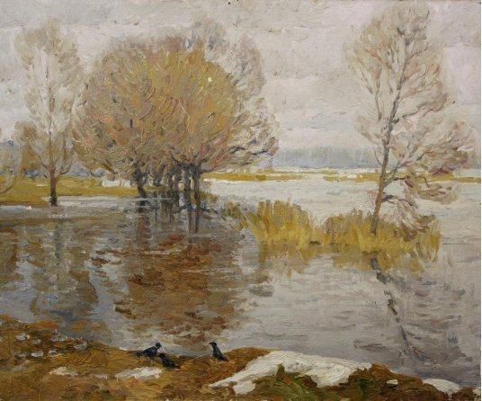 "Birches in the river"