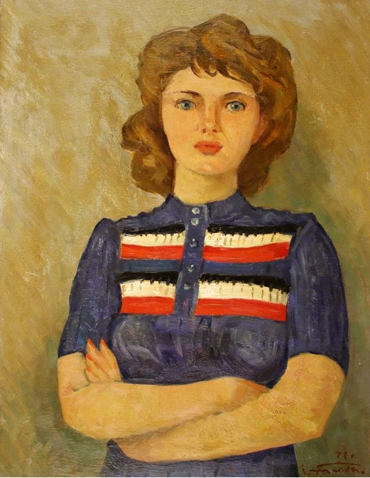"Portrait of the girl in blue"
