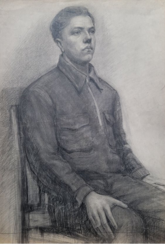 "Portrait of a seated man"
