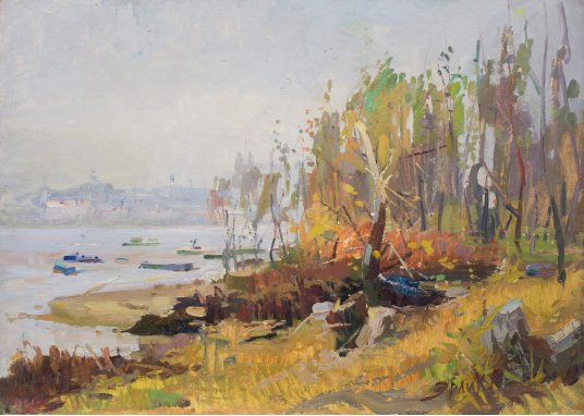 "Autumn on the Dnieper river"