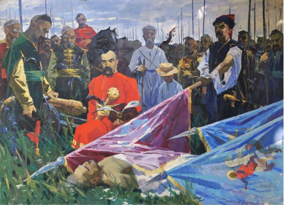 "The last tribute to the fallen Cossack"