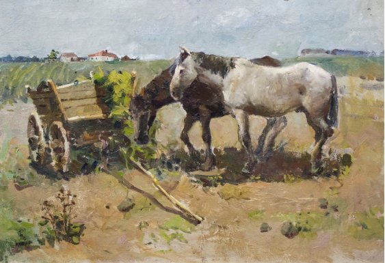 "Carriage with horses"
