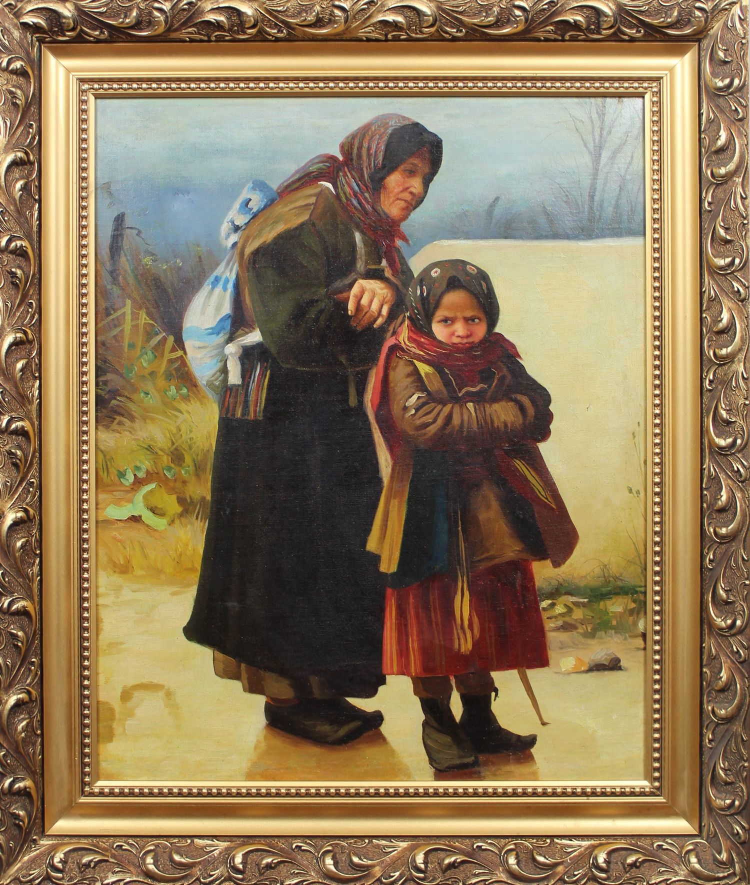 "Grandmother with granddaughter (copy of Tvorozhnikov)"